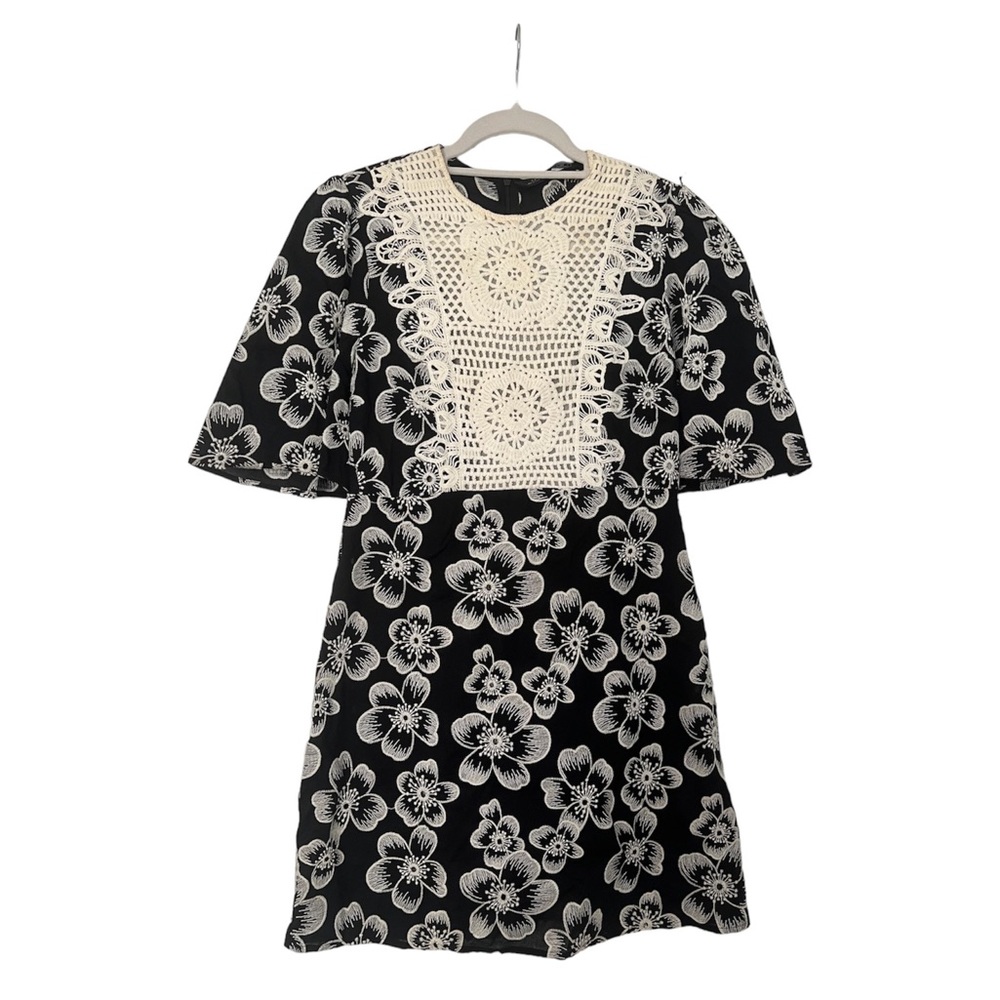 Zara black and white dress